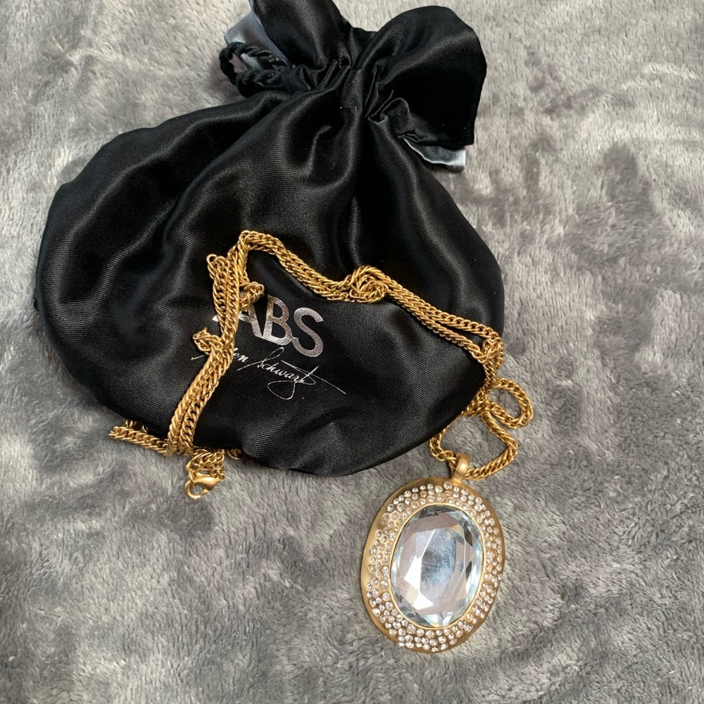 ABS by Allen Schwartz huge gold pendant